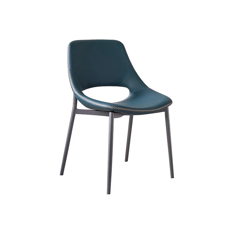 Homemys Modern Dining Chair PU Leather Upholstered With 304 Stainless Steel Leg