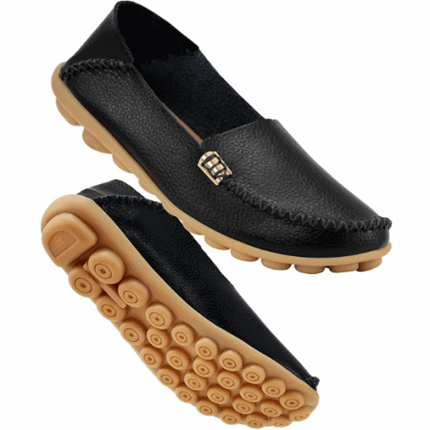 Loafers for Ladies Pure Leather Girls Slip On Designer Women Moccasins Shoes