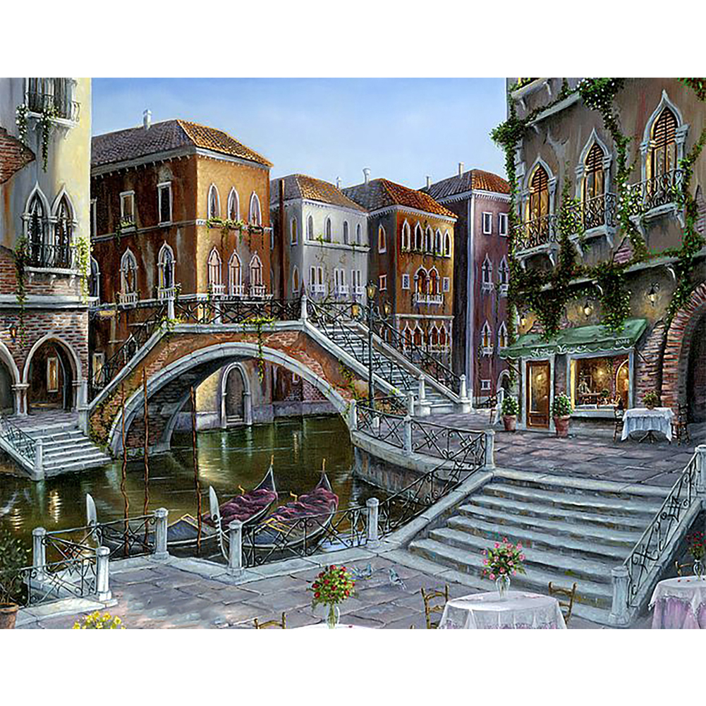 

50*40CM - Round Drill Diamond Painting - Venice, 501 Original