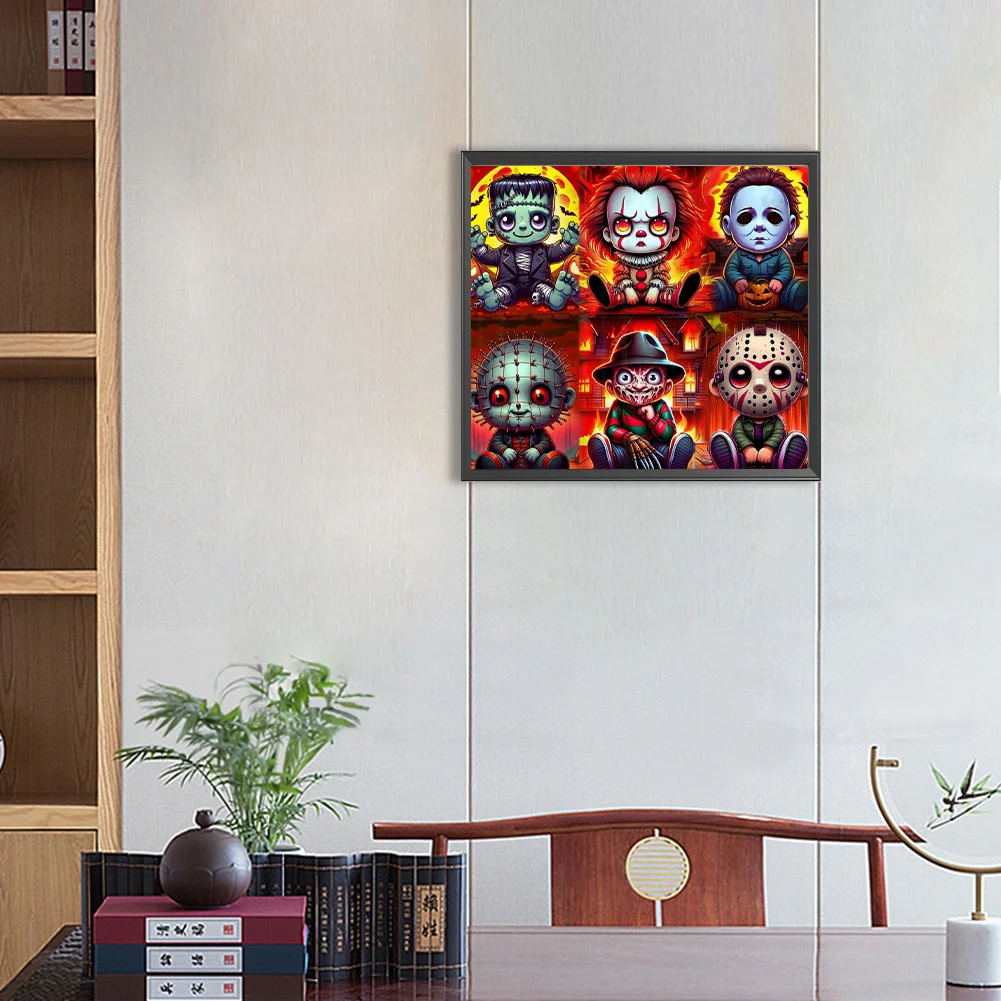 Partial AB Diamond Painting - Full Round Drill - Horror All Stars(Canvas|55*50cm)