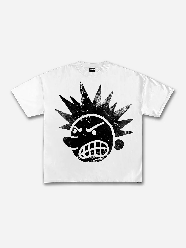Casual The Brain Explodes Print 100% Short Sleeve T-shirt