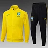 2025 Brazil Long Zipped Jacket Yellow Jersey 1:1 Thai Quality Set