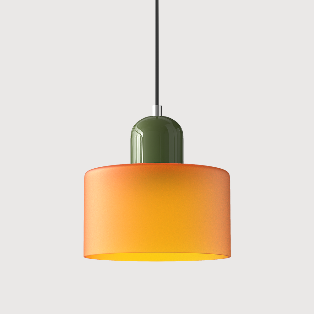 Small Stained Glass Bauhaus Pendant Light