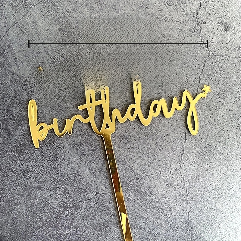 10 Pieces Letter Arylic Birthday Cake Decorating Supplies