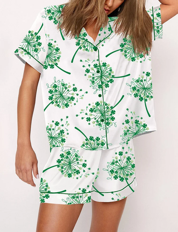 Women's St Patricks Day Dandelion Pajama Set