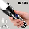 LED Camping Flashlight 3 Gears 250LM Waterproof Work Torch Outdoor Equipment