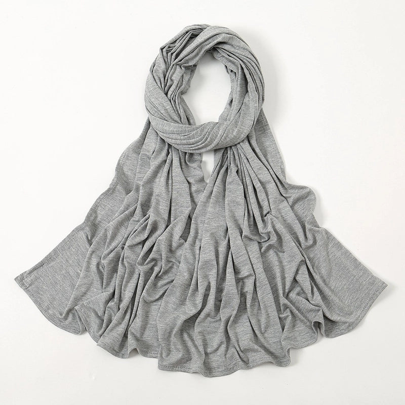 Hot New Solid Color Mercerized Cotton Jersey Scarf Soft Scarf Spot