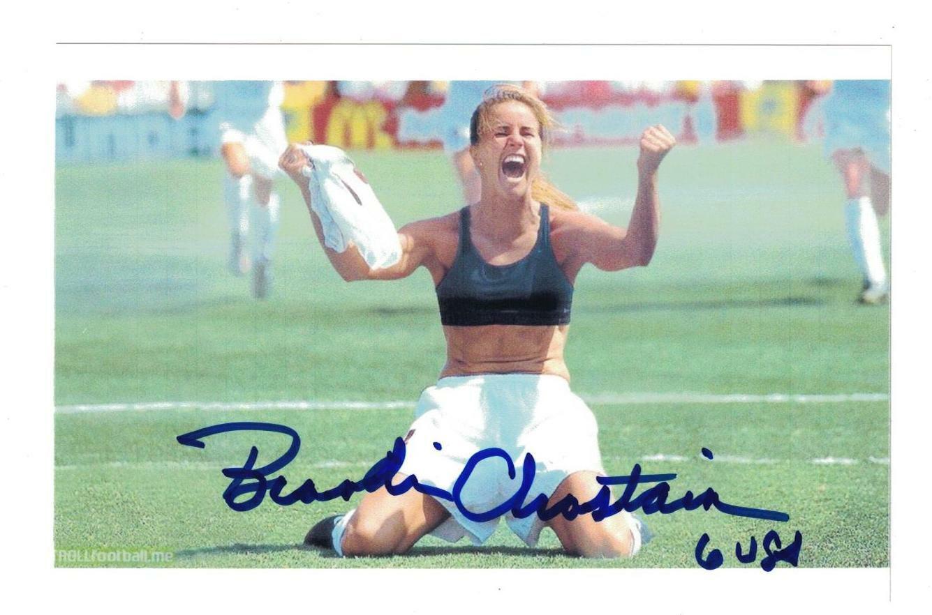 Brandi Chastain Signed Autographed 4 x 6 Photo Poster painting USA Soccer World Cup B