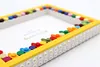 DIY Building Block Photo Frame Kit,Creative Handmade Assembled Photo Frame Handmade Craft Gift Home Tabletop Display Decor