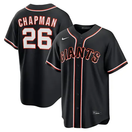 Youth San Francisco Giants #26 Matt Chapman Nike Black Fashion Replica Player Jersey