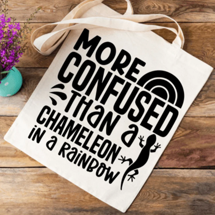 More Confused In A Rainbow Printed Linen Bag - BS0036