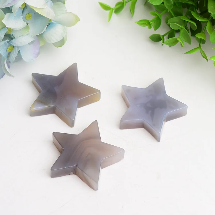 2.0" Agate Star Crystal Carving