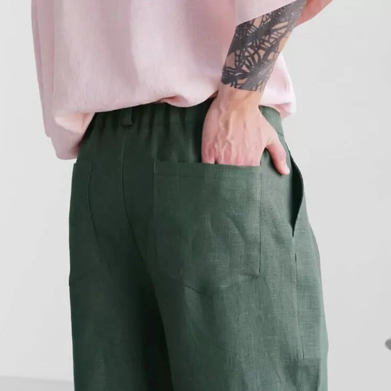 Linen Jogging Pants-inspireuse