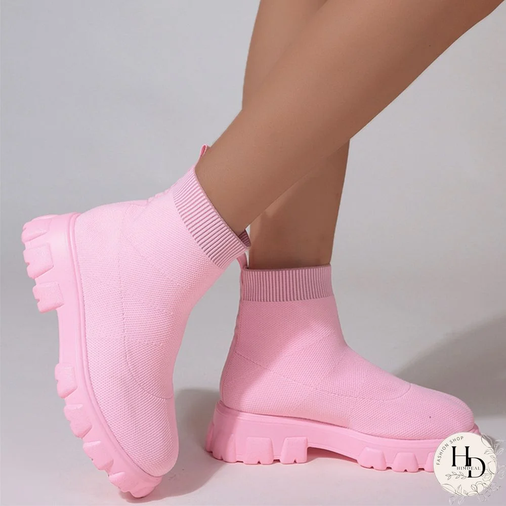 Apricot Casual Daily Patchwork Solid Color Round Keep Warm Comfortable Shoes