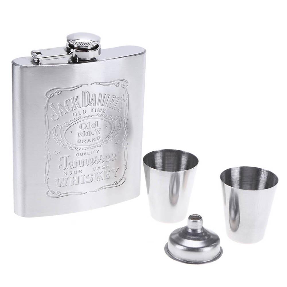 

7oz Outdoors Portable Stainless Steel Drink Mug Flask Flagon Funnel Cup Set, 501 Original