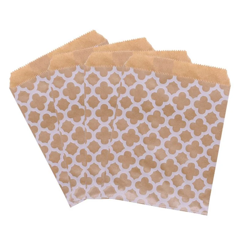 25Pcs Paper Bags Candy Gift Bag Food Packaging Christmas Wedding Favor Baby Shower Rose Gold Birthday Party Decoration Treat Bag