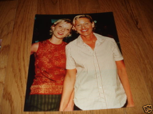 Degeneres Heche Sexy Live Promo 8x10 Color Photo Poster painting