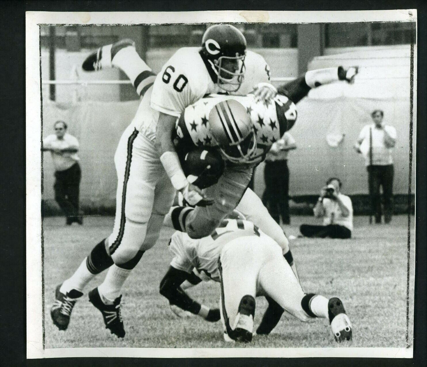 Lee Roy Caffey & John Brockington 1971 Press Photo Poster painting Chicago Bears GB Packers