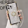 Mobile phone case with diamond crystal bracelet