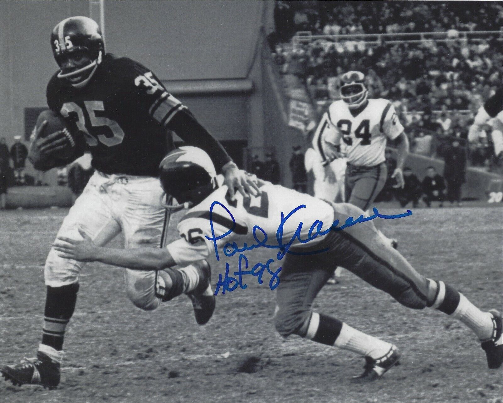 Signed 8x10 PAUL KRAUSE HOF '98 Washington Redskins Autographed Photo Poster painting - w/COA