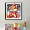Christmas Fox-11CT Stamped Cross Stitch 40*40cm/15.75*15.75in tapestrymarket