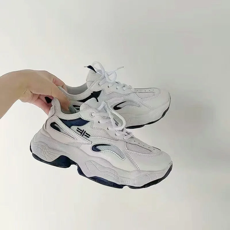 Ins wind reflective old shoes women 2021 spring sports casual shoes flat breathable comfortable women's shoes