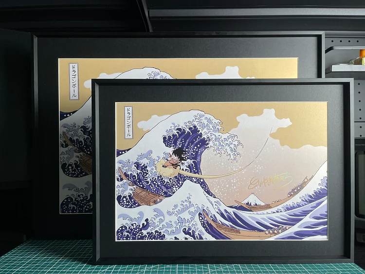 PRE-ORDER Drunky Monkey Crew Studio - Dragon Ball - A2 & A3 Size DMP-005 The Great Wave off Kanagawa Decorative Painting Scene -