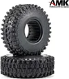 AMK 4pcs RC Tires 2.2inch RC Rubber Tyre Set Wheel Tires for 1/10 RC Crawler TRX4 Axial SCX10 III AXI03007 D90 TF2 MST Tamiya Redcat Gen 8 Gen 7 Tires