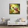 (US Only)Dog Printed Cross Stitch Kit 40x40cm DIY 14CT Thread Art Needlework Decor