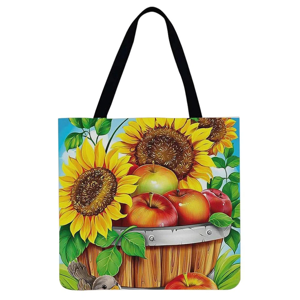 Linen Tote Bag -  Sunflower