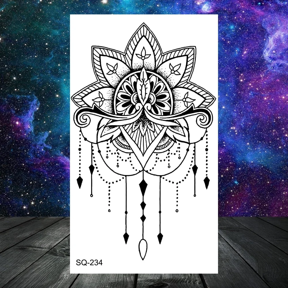 Black Whale Universe Planet Temporary Tattoos For Women Adult Men Constellation Outer Space Moon Fake Tattoo Small Tatoo Paper