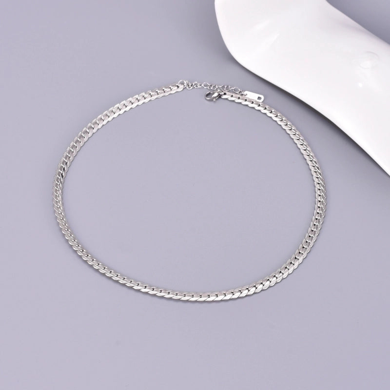Elegant Minimalist Solid Color 304 Stainless Steel Titanium Steel Plating Pendant Necklace2