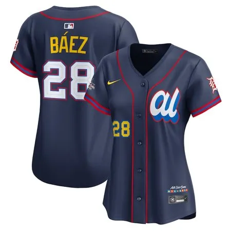 Women's American League #28 Javier Baez  Navy 2025 All-Star Edition Limited Player Jersey