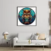 Owl Glass Painting - 11CT Stamped Cross Stitch 40*40cm/15.75*15.75in(glass painting cross stitch) tapestrymarket