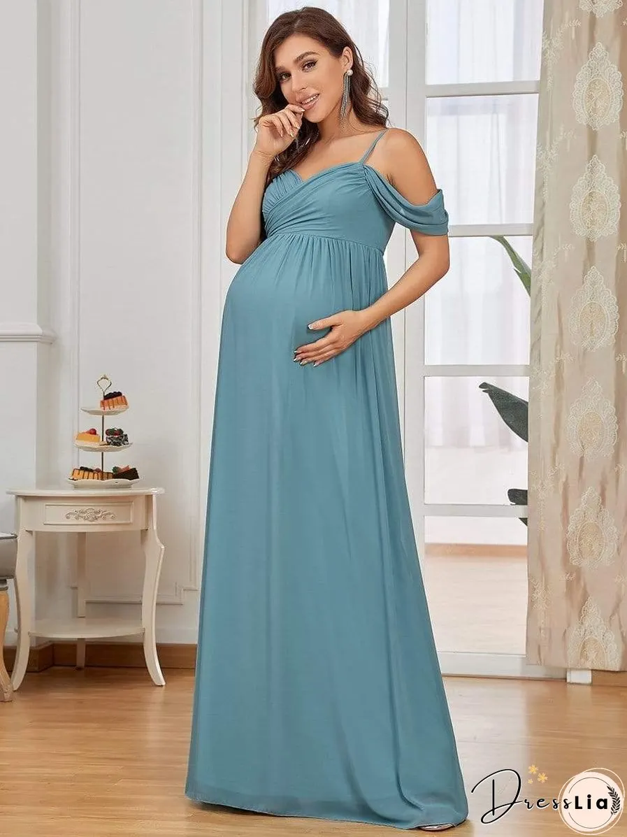 Draped Maternity Dress