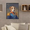 >SALE<5D DIY Full Round Drill Diamond Painting Cowboy Dog Kit Home Decoration 30x40cm