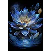 Blue Lotus-11CT Stamped Cross Stitch 40*60cm tapestrymarket