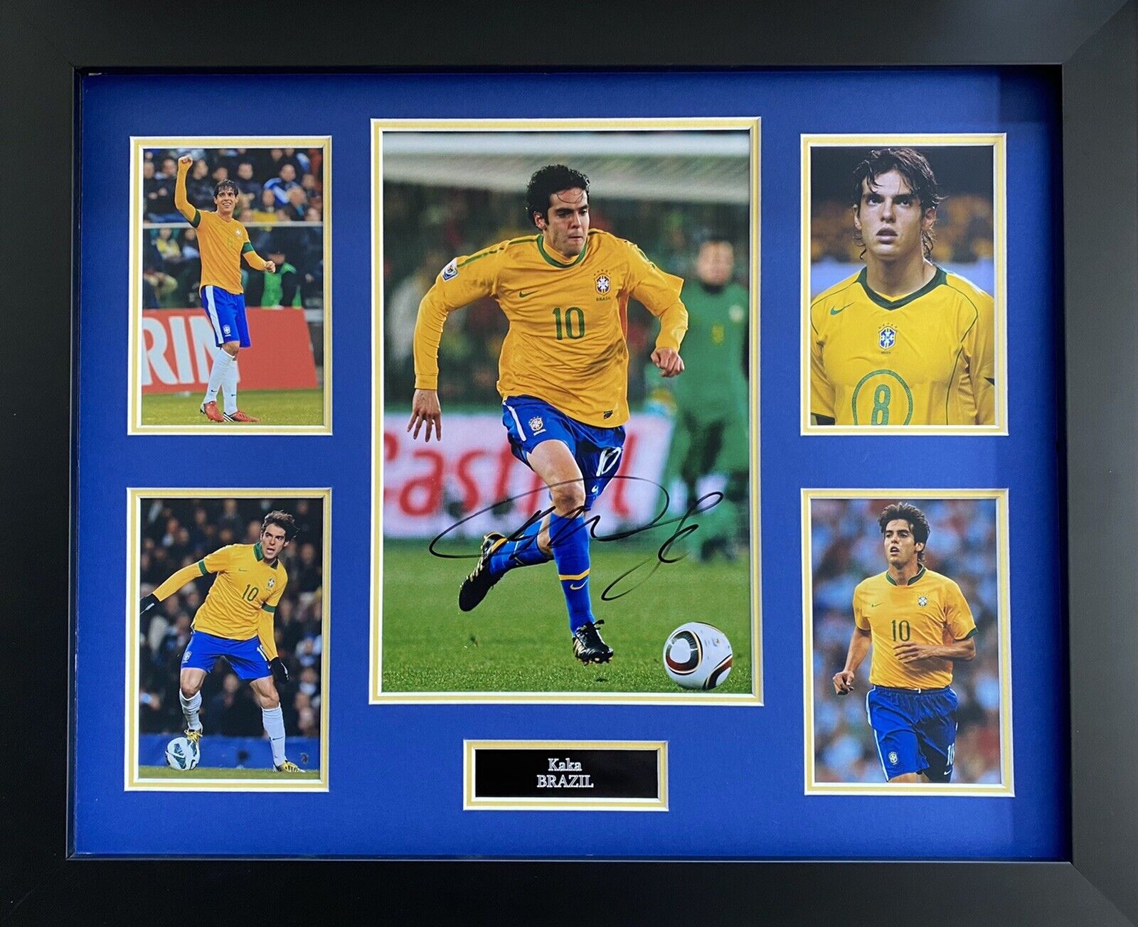 Kaka Genuine Hand Signed 12x8 Brazil Photo Poster painting In 20x16 Frame Display, Exact Proof