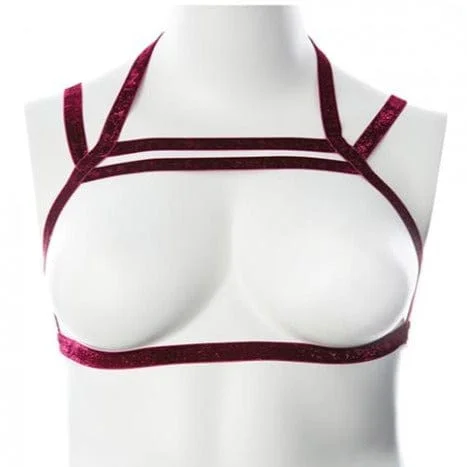 Pornhint Gender Fluid Sugar Coated Harness - Xl-xxxl Raspberry Glitter