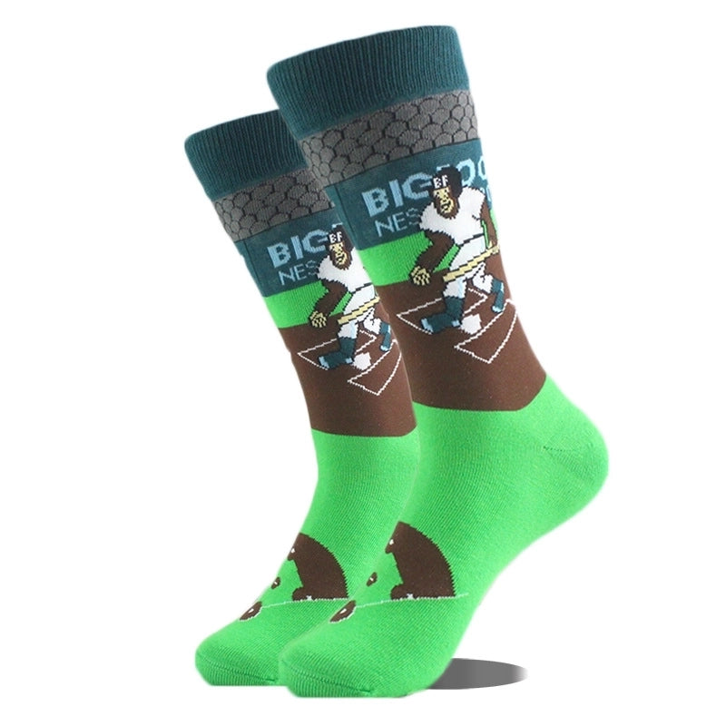 Unisex Cute Printing Animal Color Block Cotton Ankle Socks A Pair