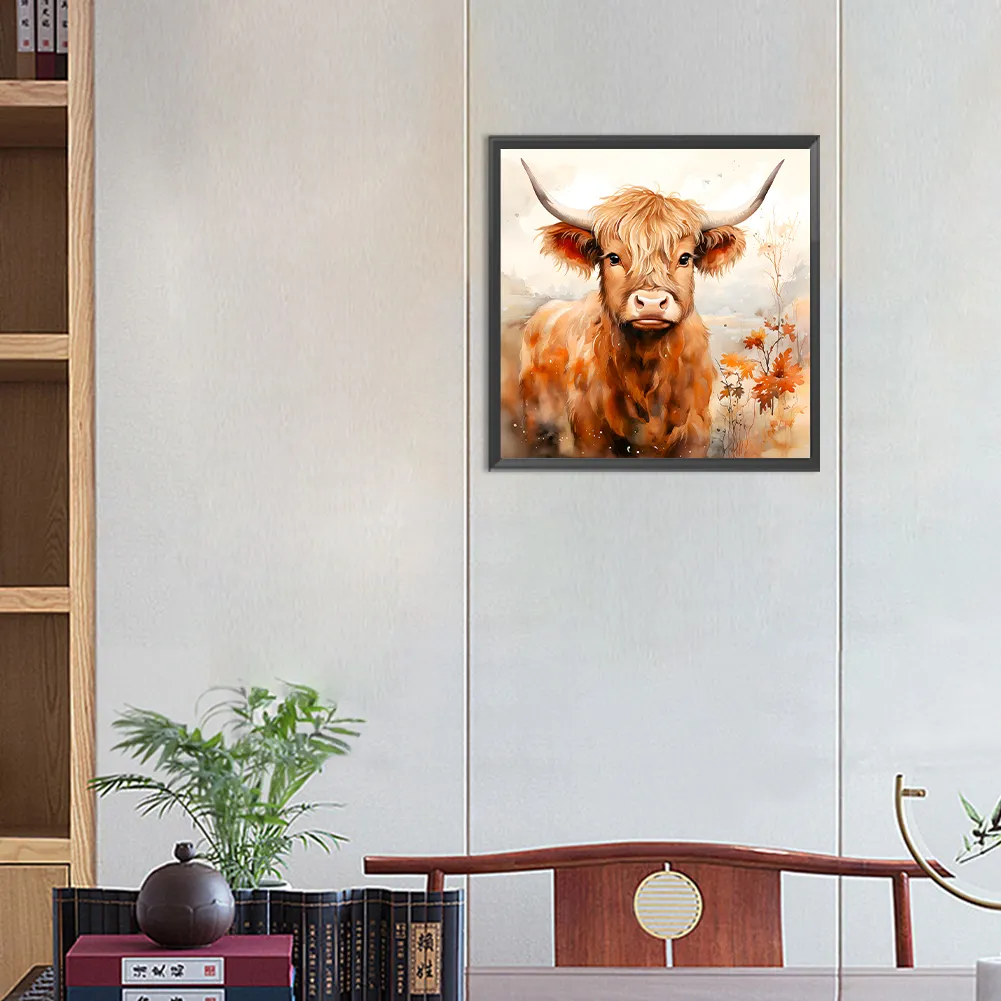 Diamond Painting - Full Round Drill - Highland Yak(Canvas|30*30cm)