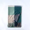 Autumn Winter Plaid Tassels Women's Shawl Scarf