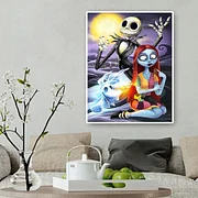 The Nightmare Before Christmas Halloween Plants 40*40cm(canvas) full round  drill diamond painting