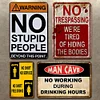 4PCS Warning - Vintage Metal Signs Set - 20*30cm - Warning