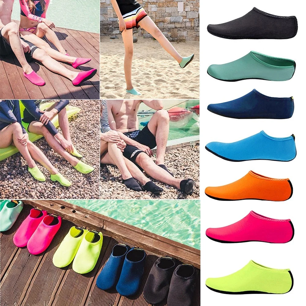 school supplies  Unisex Light Water Shoes Women Swimming Diving Socks Aqua Beach Sandal Flat Shoe For Men Seaside Non-Slip Sneaker Socks Slipper