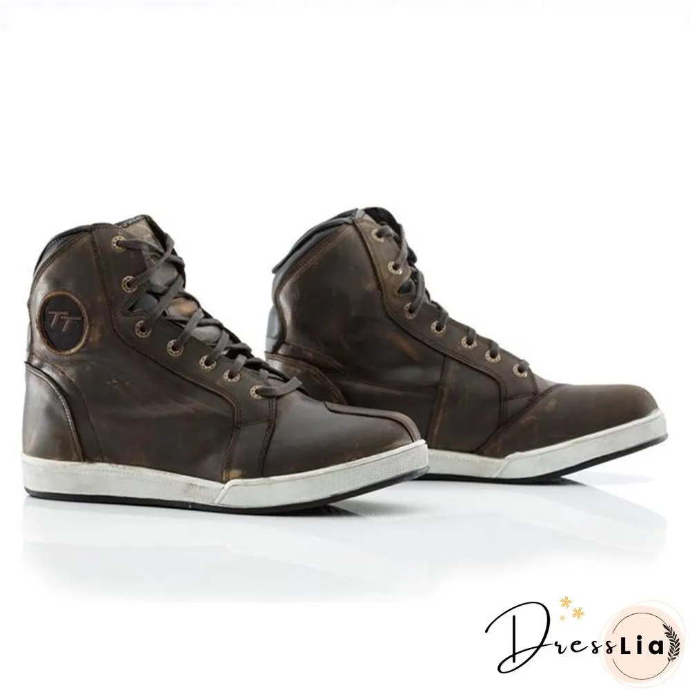 Retro casual motorcycle boots