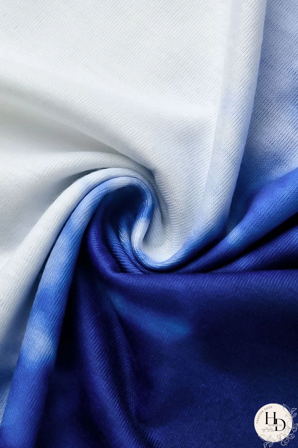 Blue Fashion Sexy Plus Size Gradual Change Print Basic Turndown Collar Printed Dress