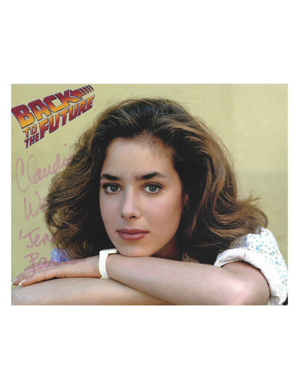 10x8 Back To The Future Print Signed by Claudia Wells 100% Authentic With COA