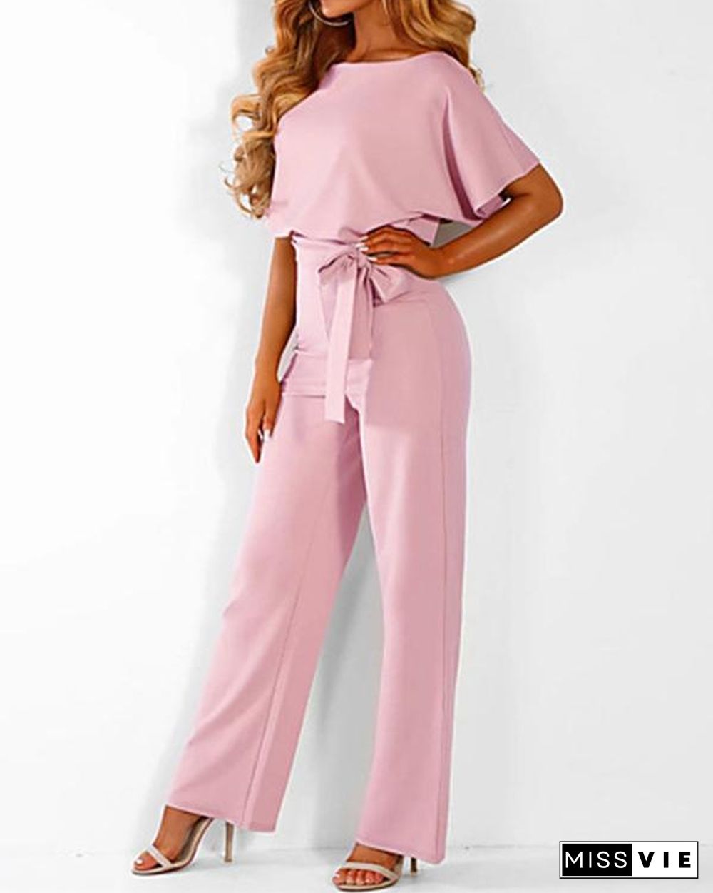 Women's Black Blushing Pink Yellow Jumpsuit