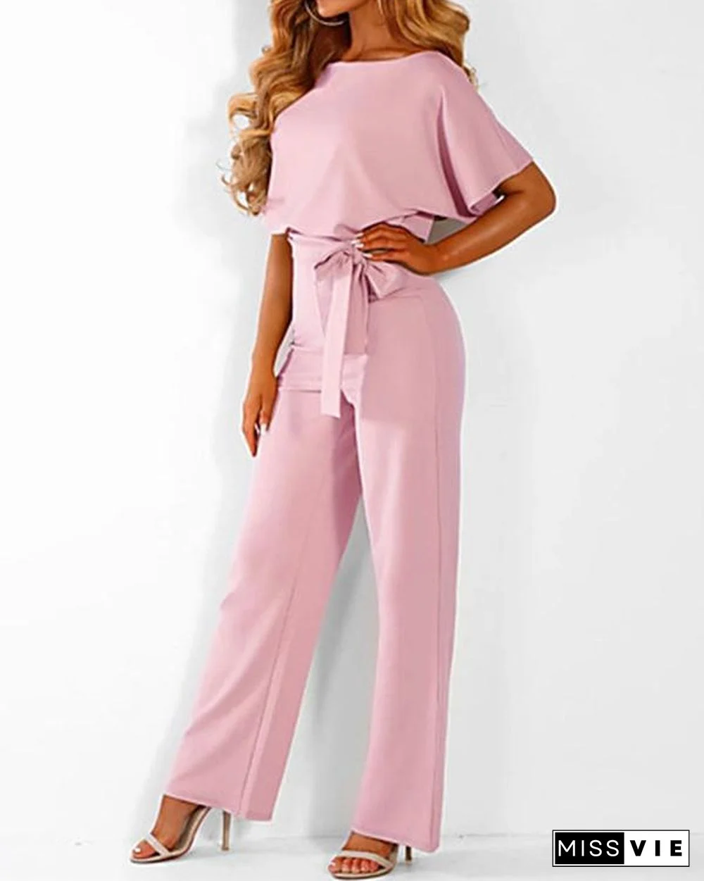 Women's Black Blushing Pink Yellow Jumpsuit